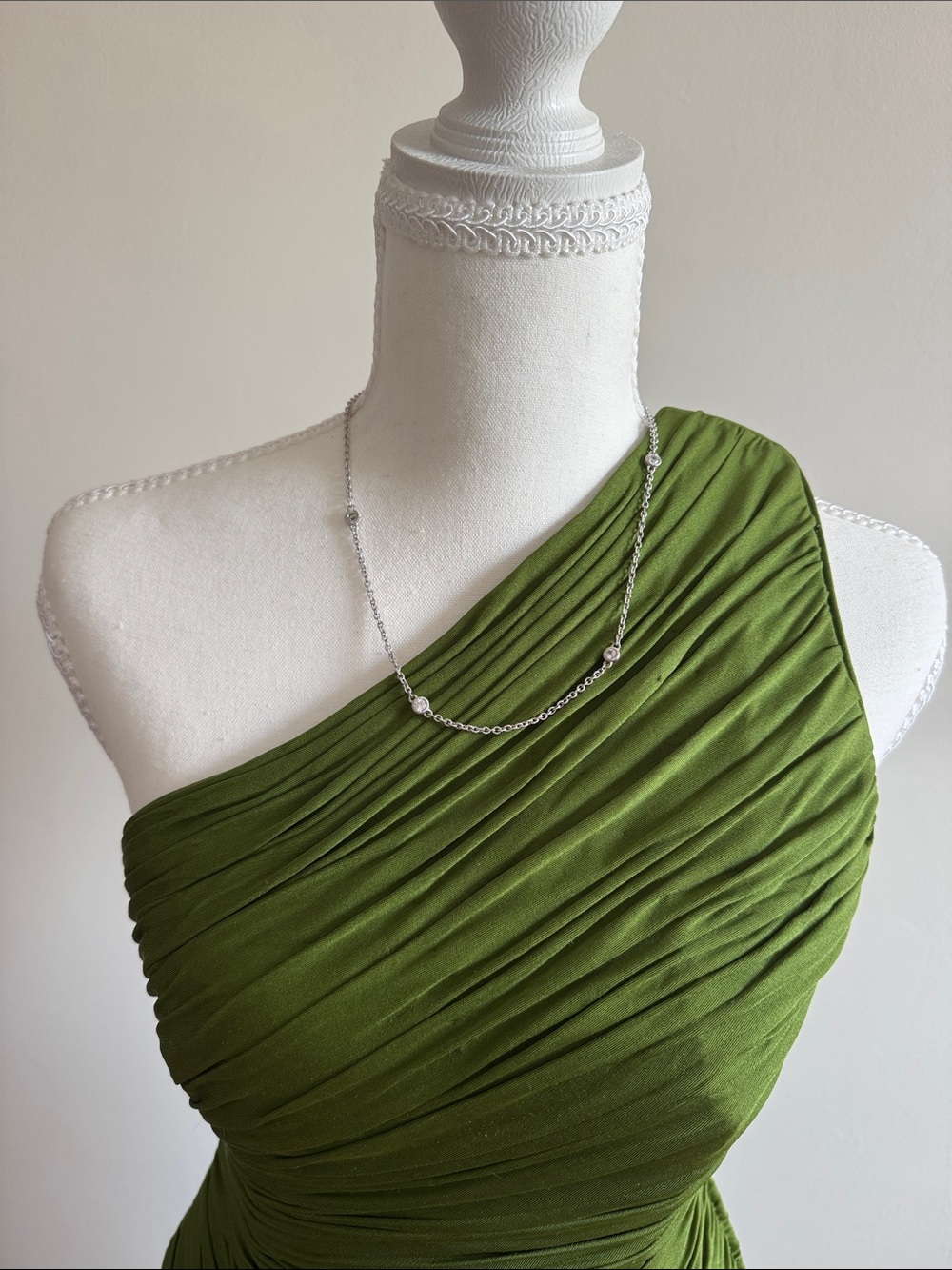 Judith ripka cz diamonique sterling silver necklace - 20 inches long